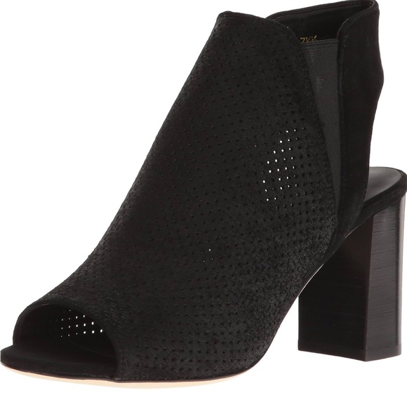 Vaneli Peep Toe Block Heels - Black - Size 9.5 - Picture 3 of 9